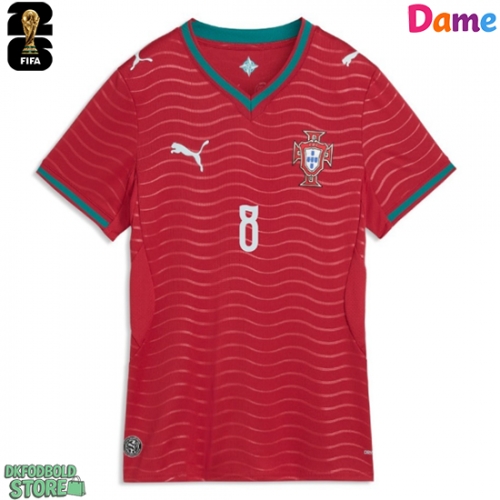 Portugal Bruno Fernandes #8 Replika Hjemmebanetrøje Dame VM 2026 Kortærmet